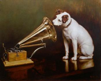 His Masters Voice. Copy from a painting by F. Barraud. Miroshnikov Dmitriy