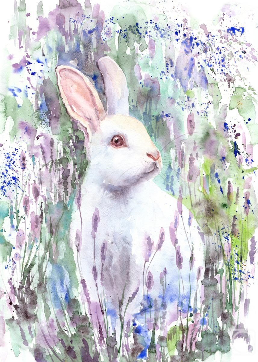 Masterkova Alyona. White Rabbit in lavender