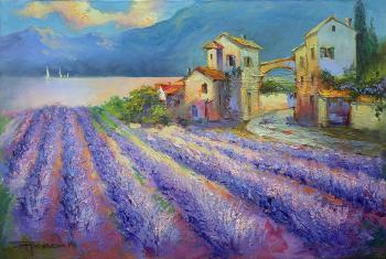 Tuscan landscape (Lavender Bouquet Painting). Iarovoi Igor