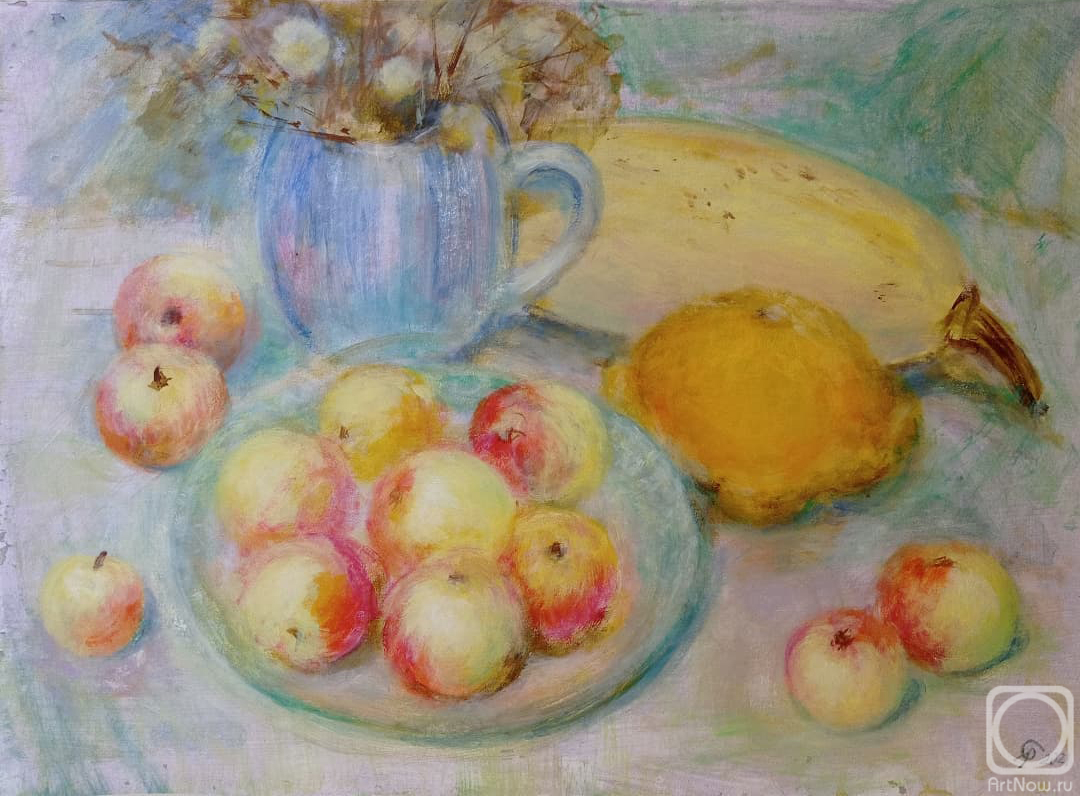 Salahova Rimma. Still life with apples