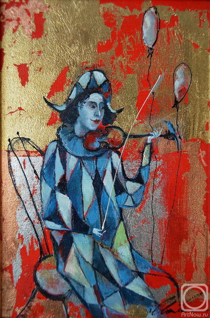Moiseyeva Liana. Harlequin and Birdie (from the gold on red series)