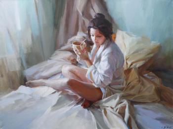 Morning tea (Woman In Bed). Dragin Igor