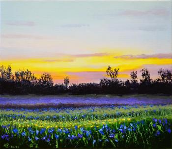 Painting Purple evening. Stolyarov Vadim