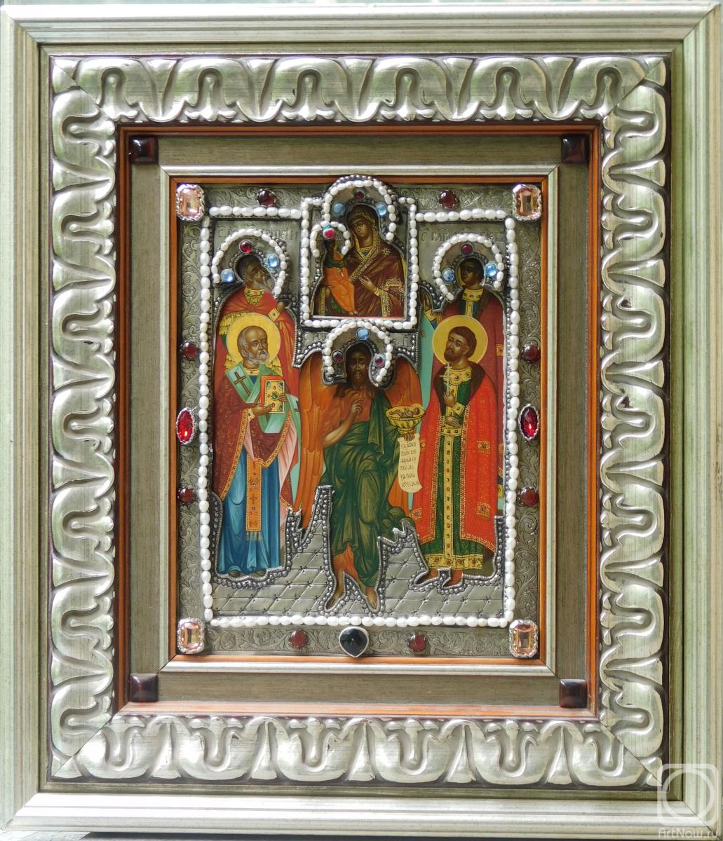 Shurshakov Igor. Cathedral of the Saints, upcoming icon of the Theotokos of Jerusalem