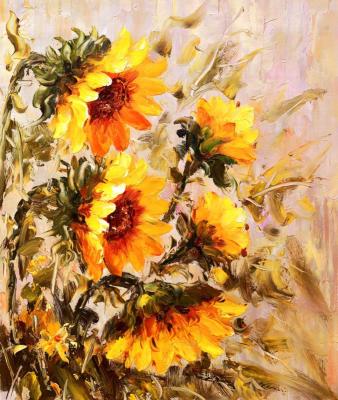 Sunflowers (Painting With Sunflowers). Vlodarchik Andjei