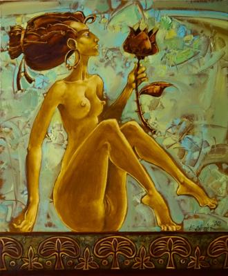 Girl with a rose (Art Salon). Kansky Constantin