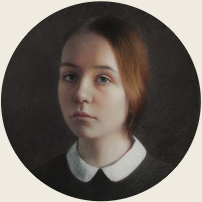 Portrait in a circle. Shirokova Svetlana