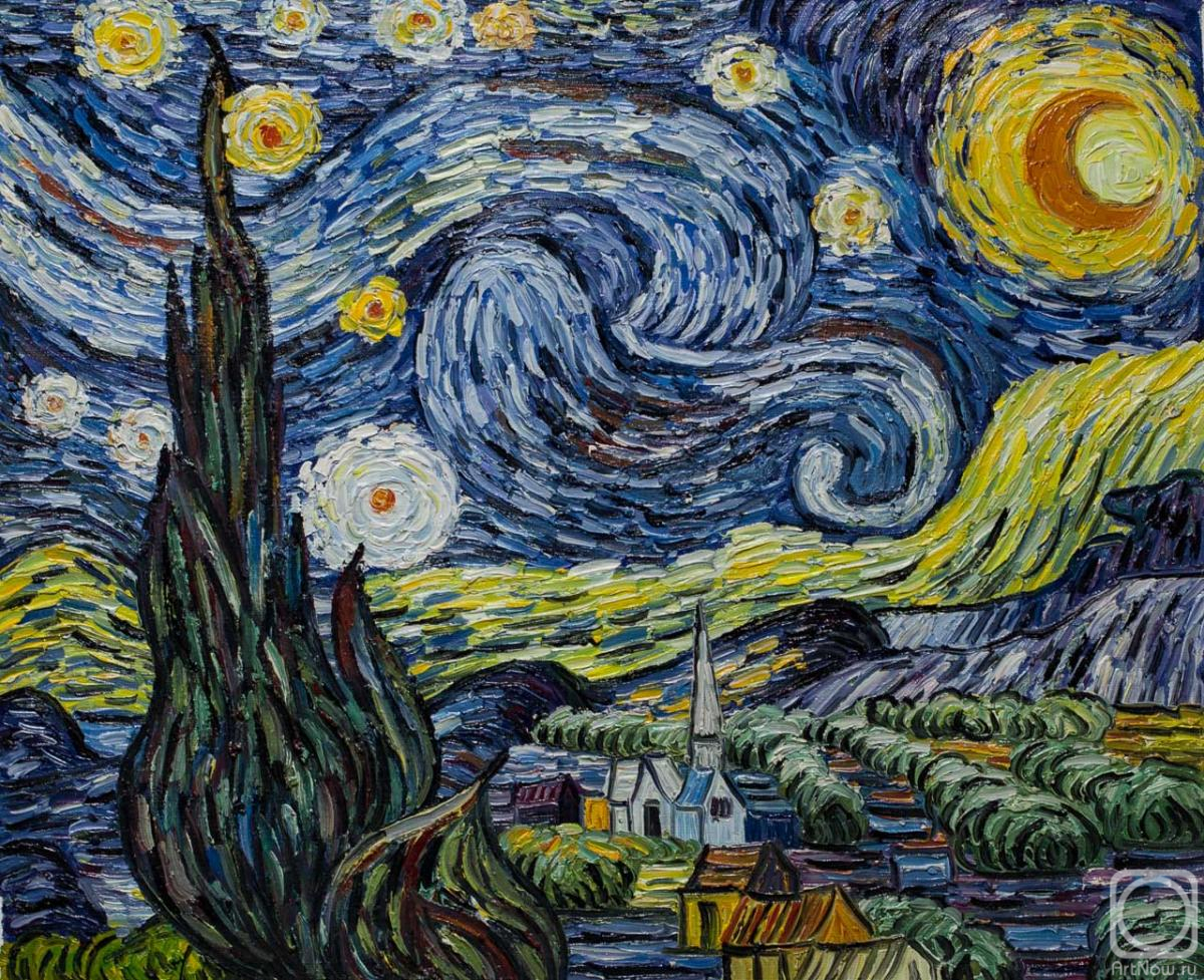 Vlodarchik Andjei. Copy of Van Gogh's. Starry Night