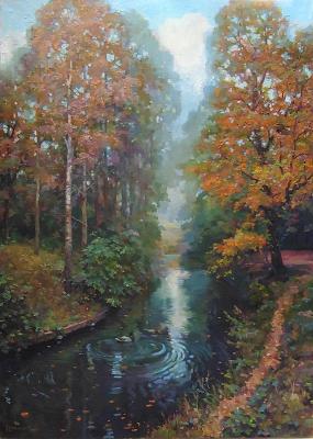 A familiar path along the autumn pond (Trees Along The Pond). Volkov Sergey