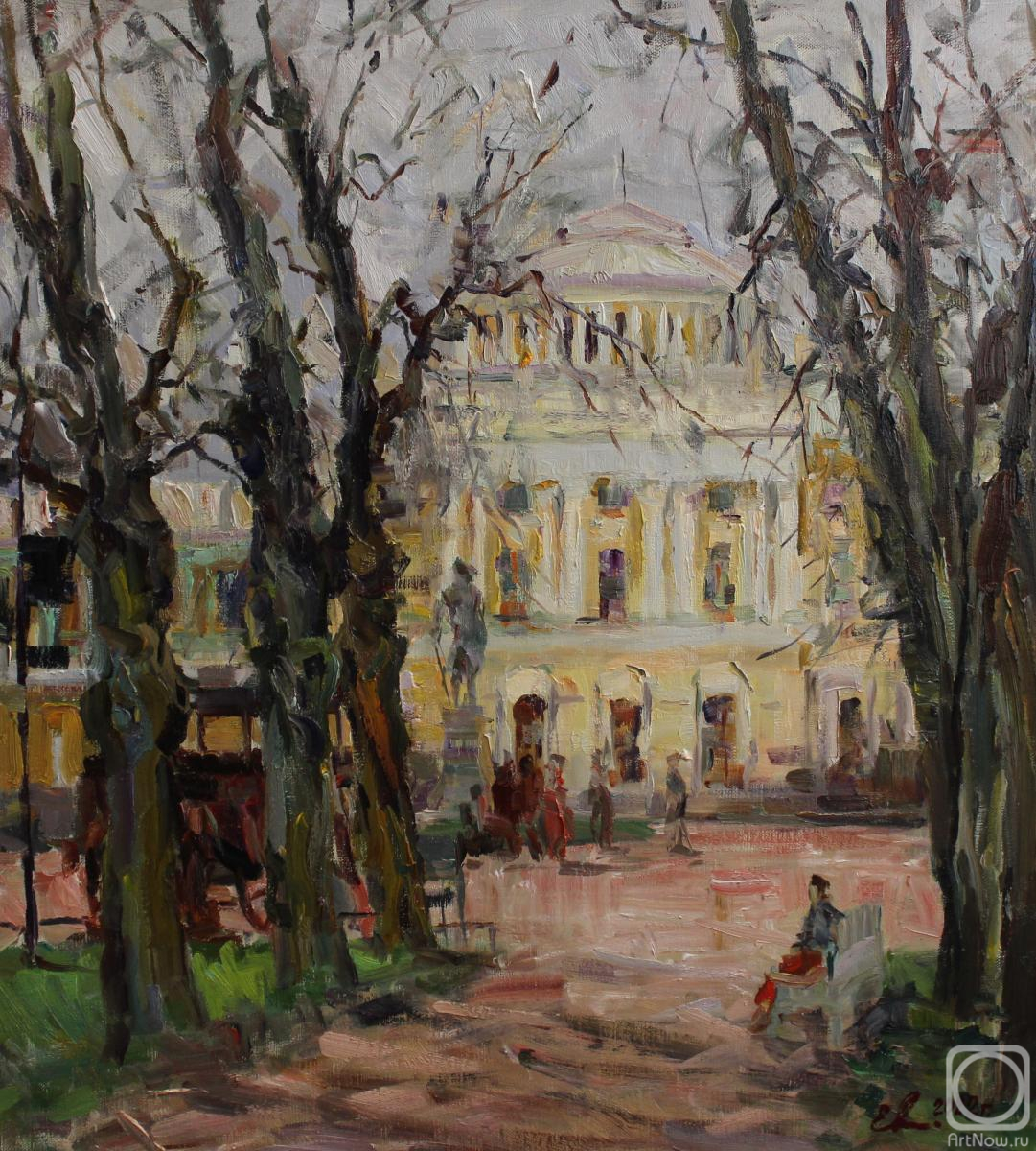 Malykh Evgeny. Pavlovsk Palace. A windy day