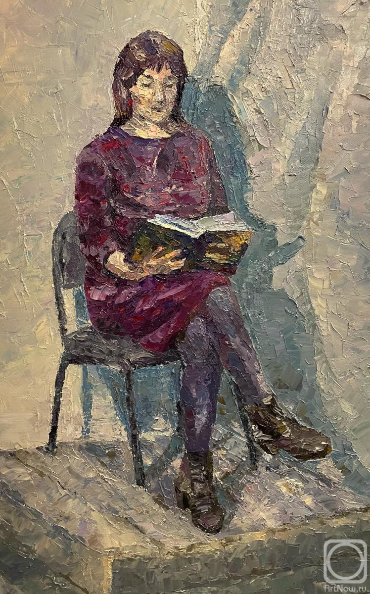 Belolipskaya Olga. Portrait with a book