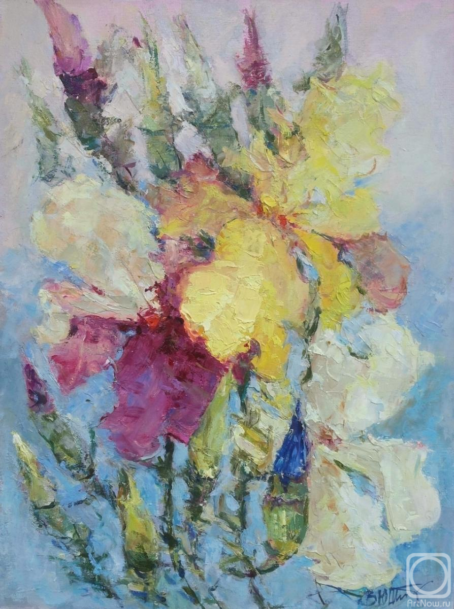 Popova Victoria. Irises" 30x40cm, oil on canvas