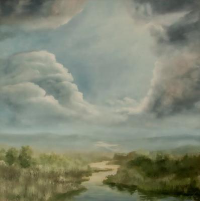 Clouds over the land (Minimalist). Dobrotvorskiy Aleksey