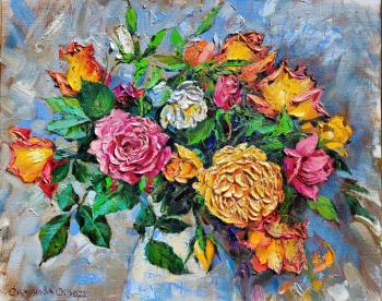 Roses from my garden (Roses In Oil From Life). Simonova Olga