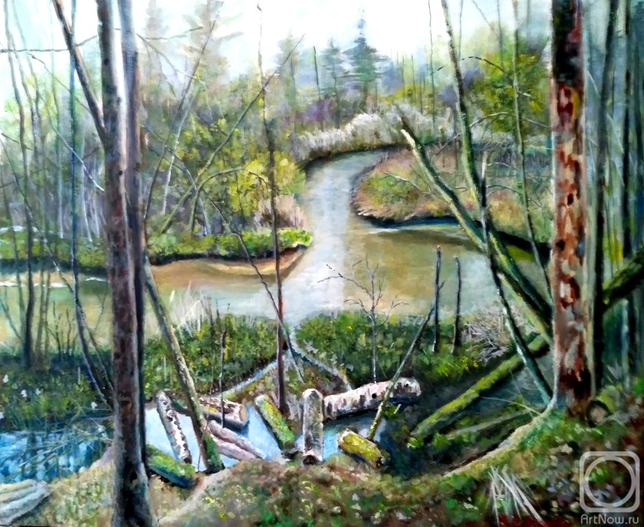 Savelyeva Elena. Spring on the Skhodnya River