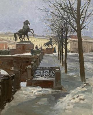 To spring. St. Petersburg (Horses Klodt). Ahmetvaliev Ildar