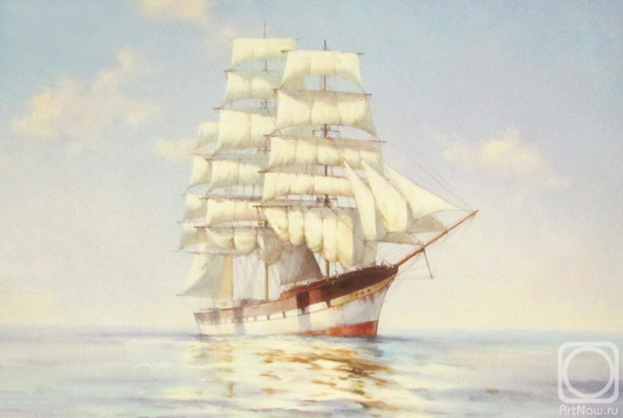 Bunchuk Ivan. Sailboat in the quiet sea