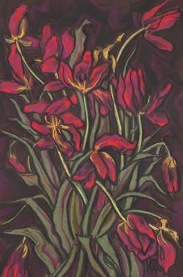 Dying Tulips (Expressionism Style). Horoshih Yuliya