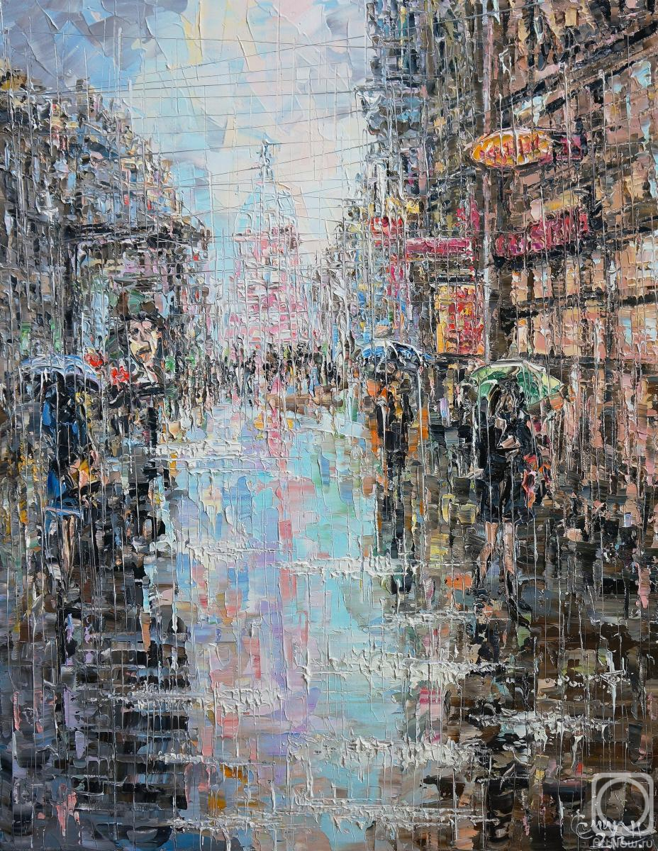 Первый весенний дождь» картина Смирнова Сергея маслом на холсте — заказать  на ArtNow.ru