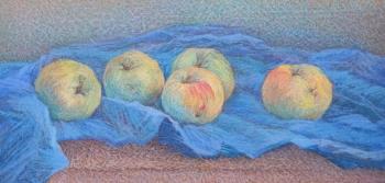 Apples on blue. Smirnov Valeriy