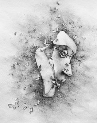 Desintegration (A Portrait Monochrome). Pshenichnyi Andrey