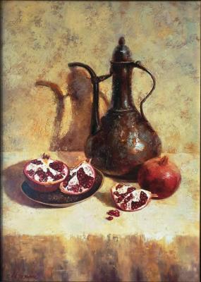 Oriental still life with pomegranate. Bessonova Anna