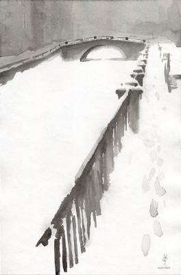 Griboyedov Canal. Kamenny bridge (Winter Canal). Eldeukov Oleg