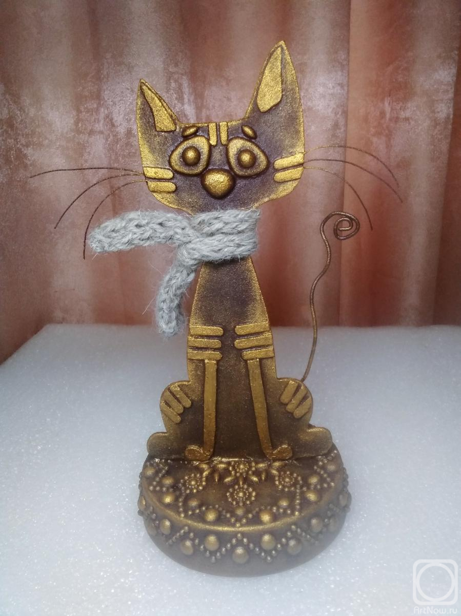 Krikun Svetlana. Interior, figurative miniature "Cat"