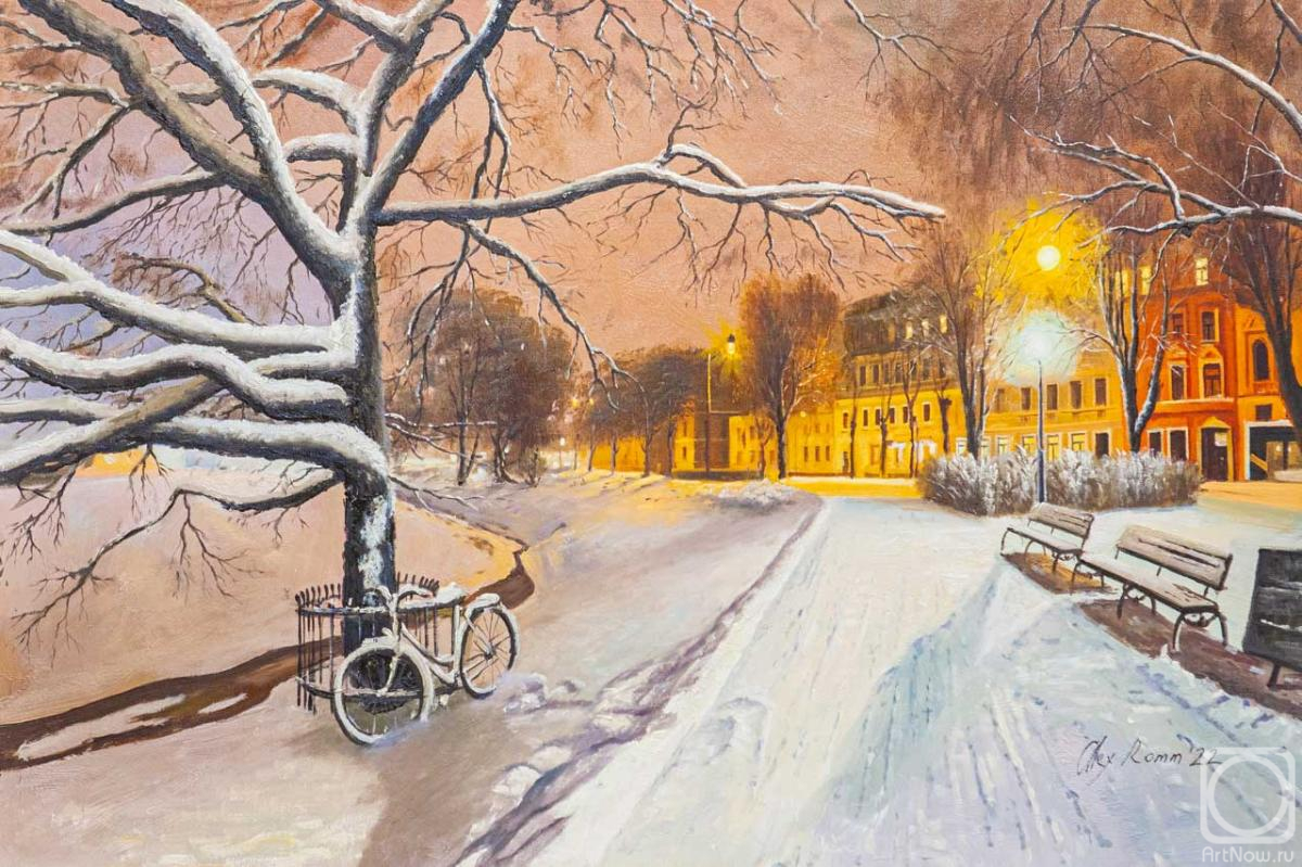 Romm Alexandr. Night, street, lamp... Walks in winter Moscow