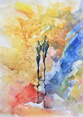 A world for two (Colorful Watercolor). Pshenichnyi Andrey
