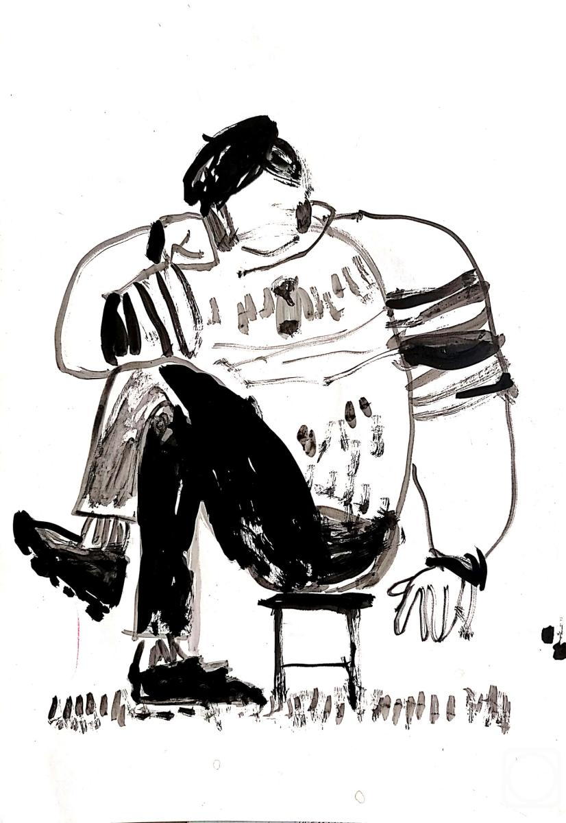 Kozlova Polina. Self-portrait with carpet number 2