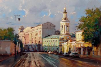 The golden hour. Arrow at the Church of the Nativity of the Virgin on Solyanka Street (The Historical Center). Shalaev Alexey