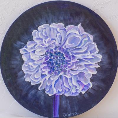 Round Blue Flower. Volna Olga