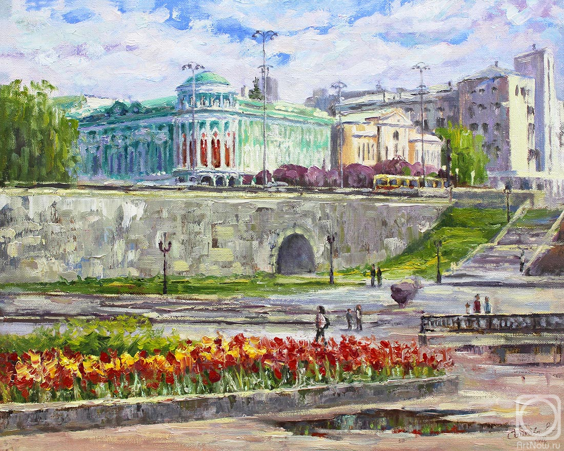 Tyutina-Zaykova Ekaterina. The dam. Time of tulips