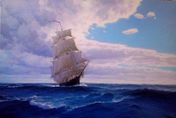 Under sail (Squall). Fedorov Mihail