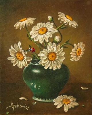 Daisies in a vase. Vukovic Dusan