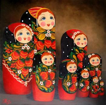 Moscow Matryoshka dolls (Moscow Style). Fruleva Tatiana