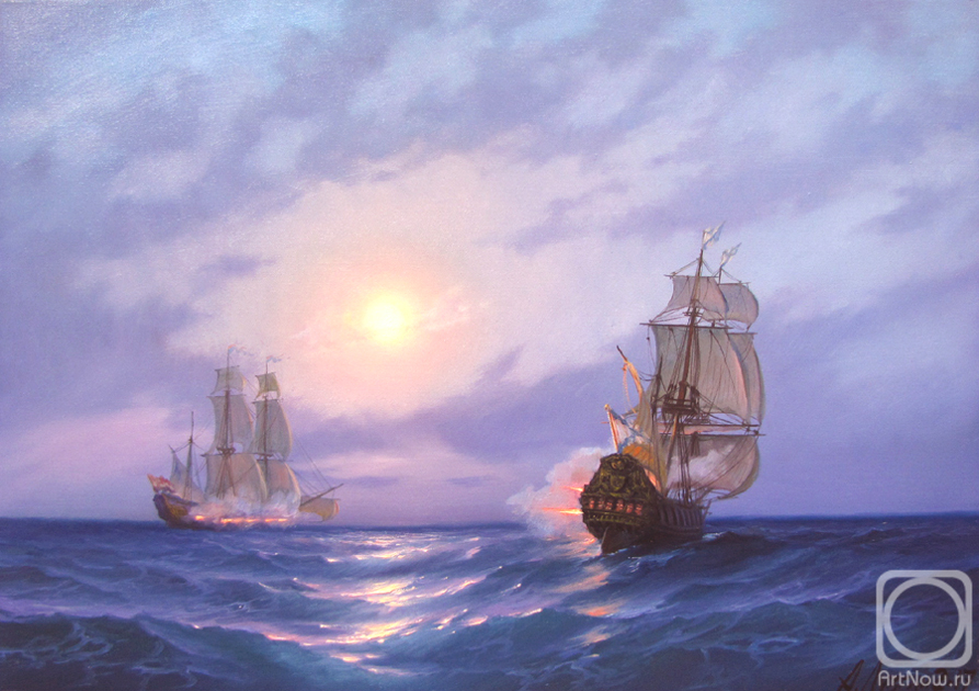 Luzgin Andrey. Sailboats, sea battle