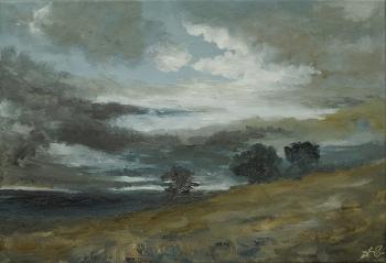 Evening the beginning of a thunderstorm (Oil Painting Custom Landscape). Dobrotvorskiy Aleksey