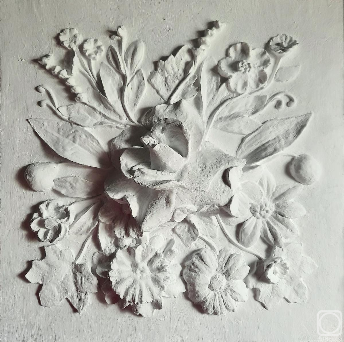 Mironova Tatiana. Bas-relief "Royal flower"