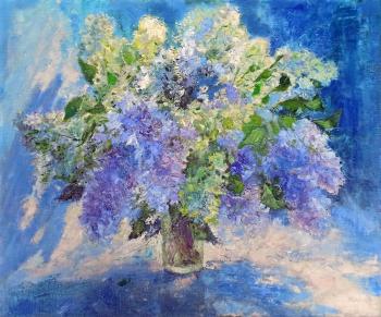 White and blue lilacs