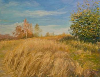 Bush, autumn, near the village of Uglyn. painting realism. Gubin Rodion