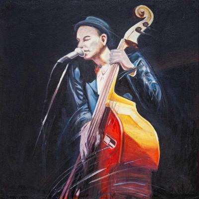Double bass player. Rock and blues ( ). Vevers Christina