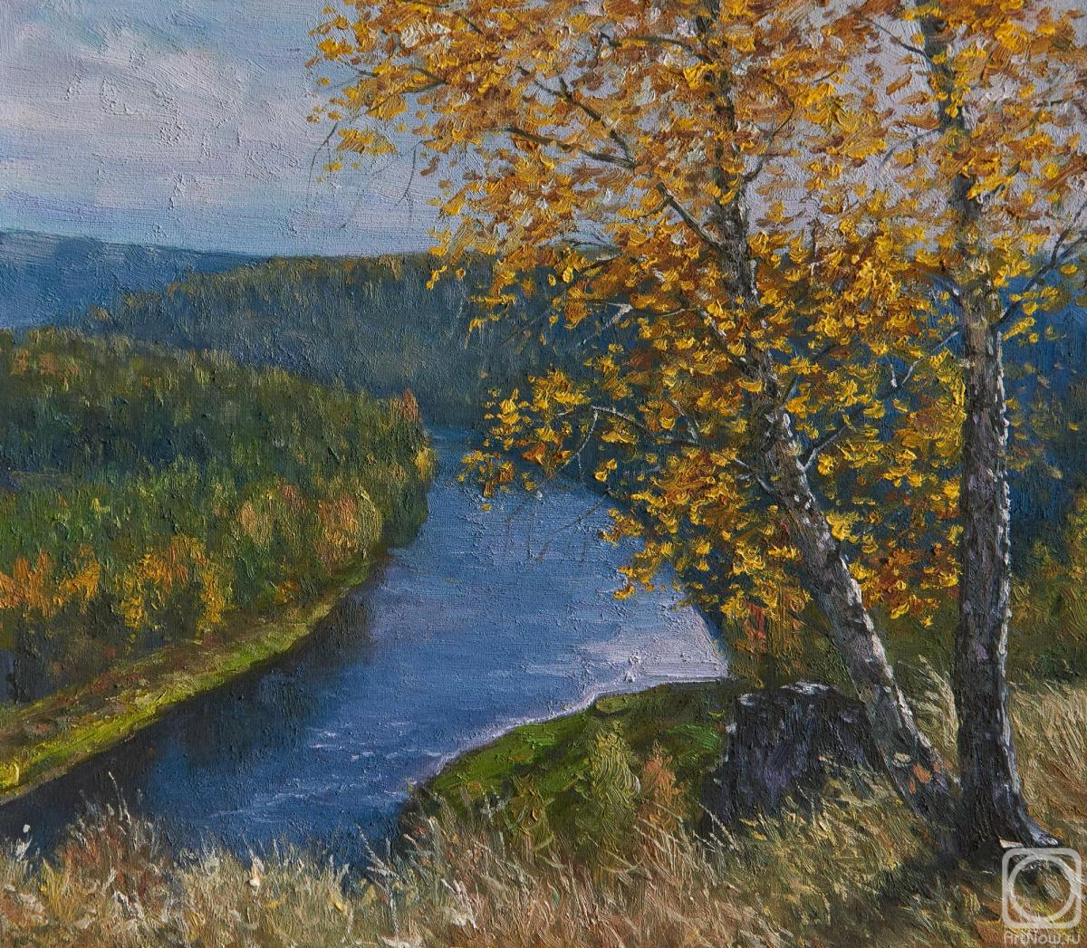 Volya Alexander. Birches on the Cliff