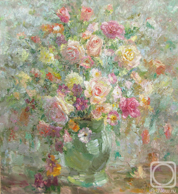 Zundalev Viktor. Roses in a vase