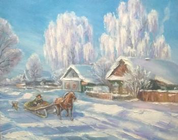 In the winter village. Dyomin Pavel