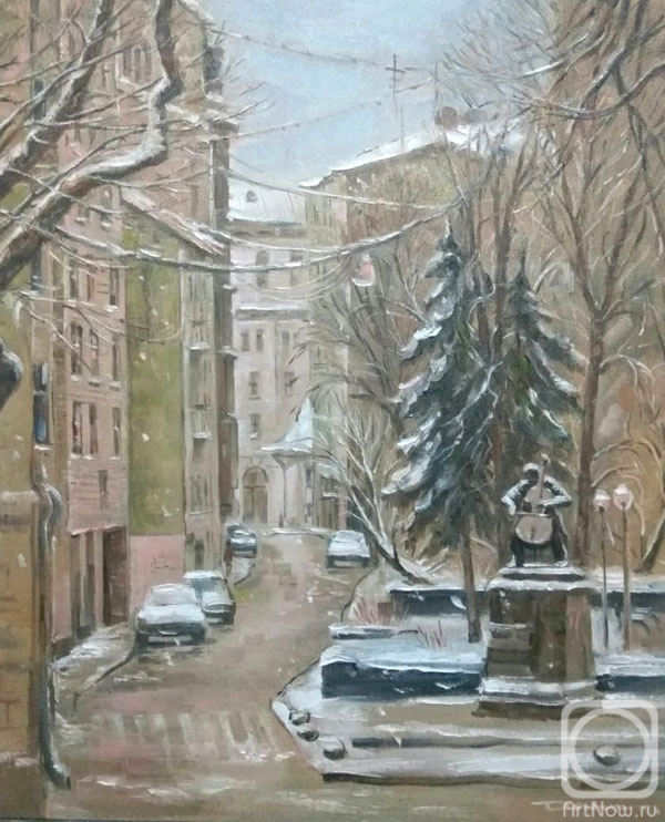 Dyomin Pavel. Bryusov Lane. Monument to M. Rostropovich