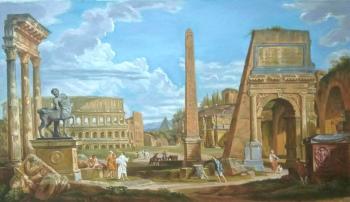 Rome. Copy of the painting by J. Panini