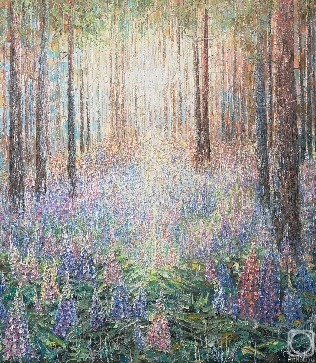 Smirnov Sergey. Lupins in a pine forest