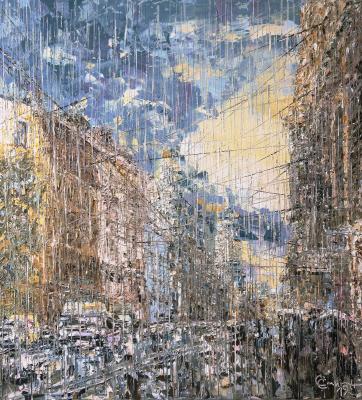 Summer rain in St. Petersburg. Smirnov Sergey